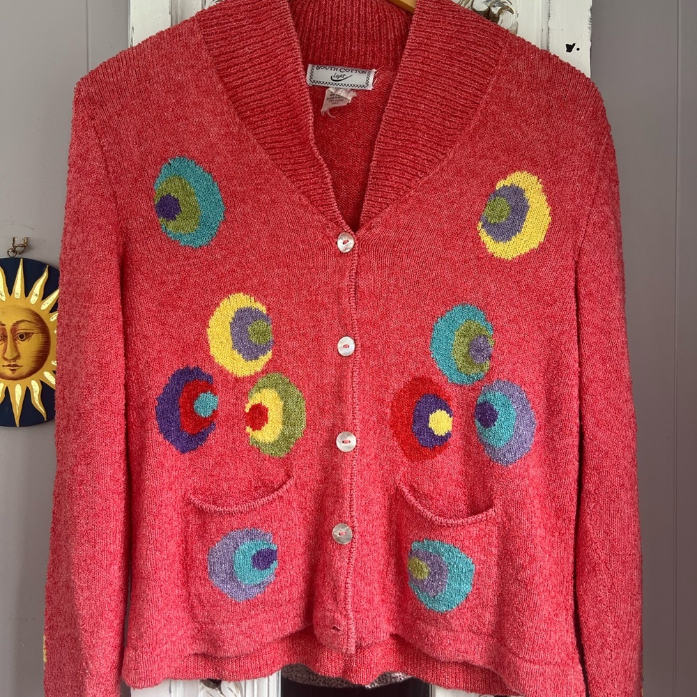 Vintage South Cotton cardigan sweater